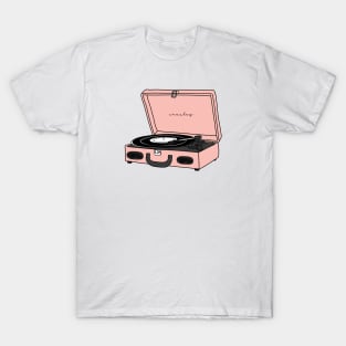 Vintage Pink Record Player T-Shirt